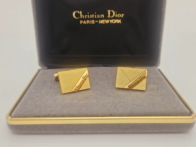 Christian dior gp gouden manchet knopen - inc. doos - afbeelding 3 van  10