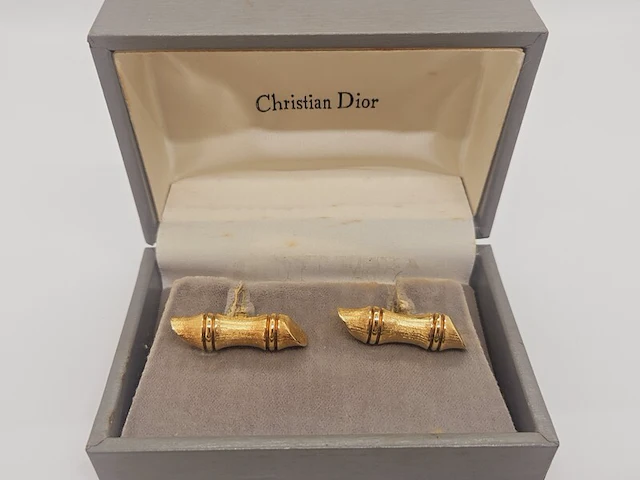 Christian dior gp gouden manchet knopen - inclusief doos - afbeelding 2 van  9