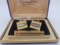 Christian dior gp gouden manchet knopen + tie holder - afbeelding 2 van  8