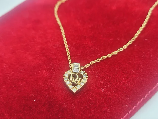 Christian dior gp gouden pendant collier - afbeelding 3 van  6