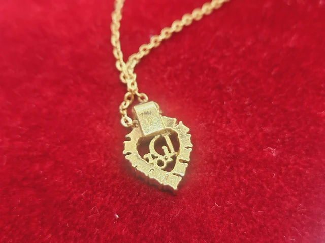 Christian dior gp gouden pendant collier - afbeelding 4 van  6
