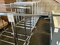 Chroom mobiel kledingrek (5x) - afbeelding 3 van  5