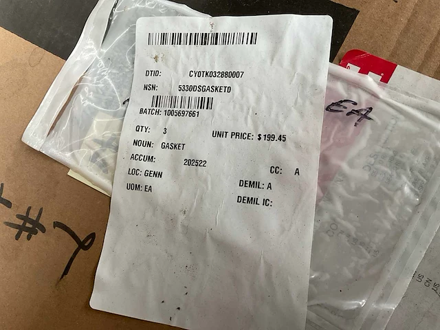 Cimmins gasket (3x) - afbeelding 2 van  2
