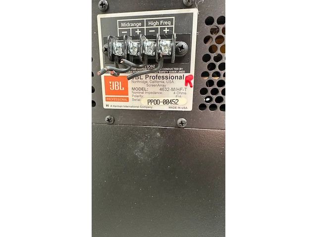 Cinema speaker top jbl, 4632-m/hf-t - afbeelding 4 van  5