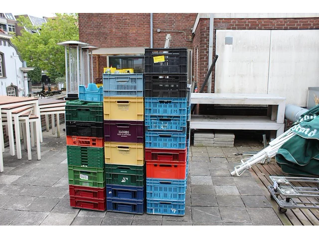 Circa 40 kunststof kratten in diverse maten en uitvoeringen. - afbeelding 2 van  2