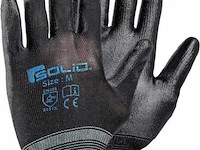 Circa 550x solid werkhandschoenen zwart - maat s & m mix - afbeelding 1 van  1