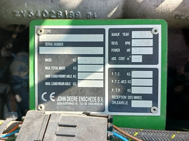 Cirkelmaaier, john deere, roberine 1504, 2005 - afbeelding 22 van  39
