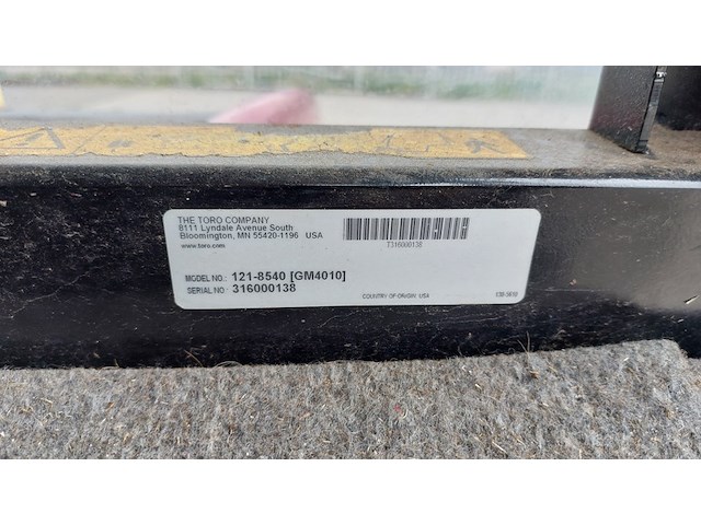 Cirkelmaaier, toro, groundsmaster 4010-d , 2016 - afbeelding 43 van  48