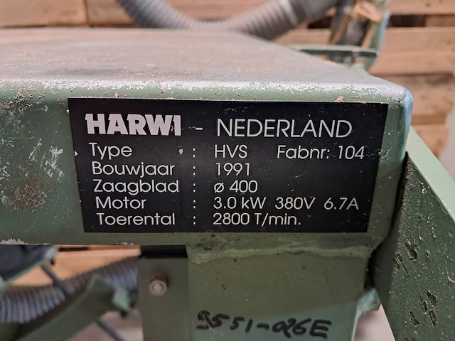Cirkelzaagmachine, harwi, hvs, 1991 - afbeelding 7 van  15