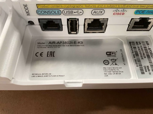 Cisco air-ap3802i-e-k9 aironet (4x) - afbeelding 4 van  4