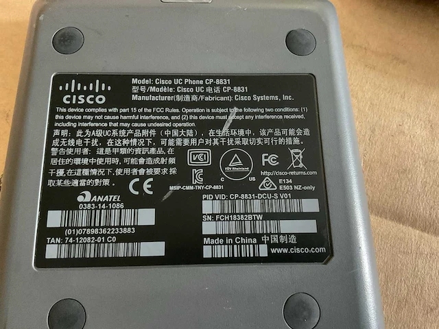 Cisco cp-8831 uc phone - afbeelding 3 van  3