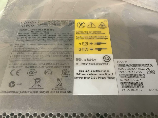Cisco n2k-c2232pp-10ge netwerk editor - afbeelding 3 van  3
