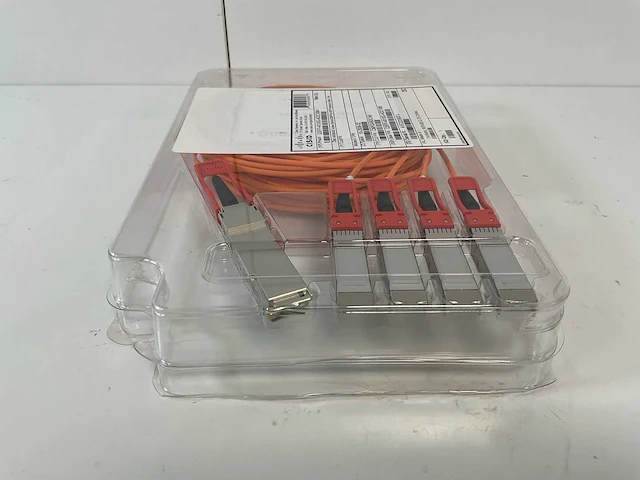 Cisco (qsfp-4x10g-aoc10m) 40gbase 10m active optical qsfp to 4sfp breakout cables (new) (4x) - afbeelding 5 van  6