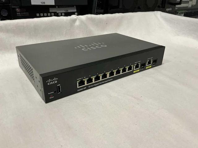 Cisco sg350-10p poe managed switch (7x) - afbeelding 1 van  3