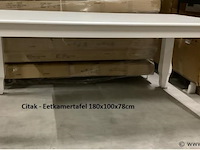Citak - eetkamertafel 180x100x78cm wit - afbeelding 1 van  2