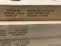 Citak - eetkamertafel 180x100x78cm wit - afbeelding 2 van  2