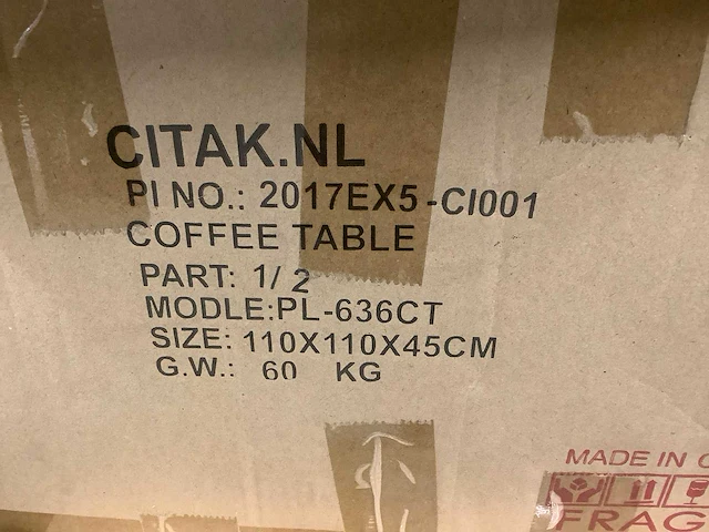Citak salontafel 110x110x45 cm - afbeelding 5 van  5