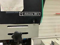 Citoborma 280b 2-kops papierboormachine op onderkast - afbeelding 7 van  10