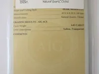 Citrine 6.82ct aig certified - afbeelding 3 van  4