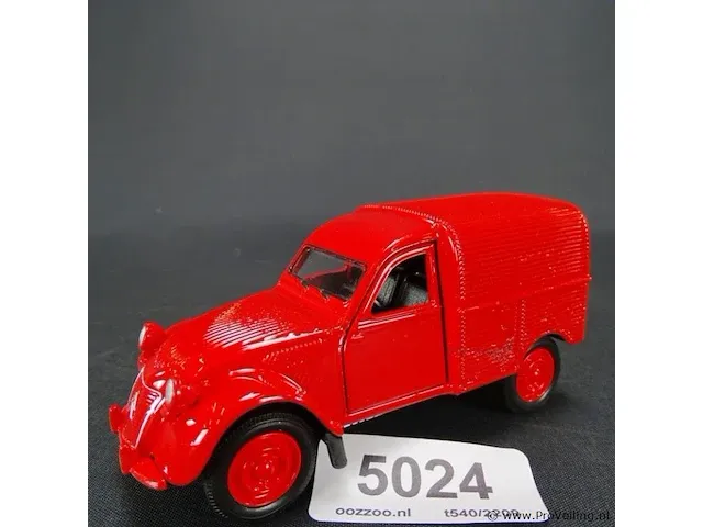 Citroen 2cv fourgonnette rood - afbeelding 1 van  5