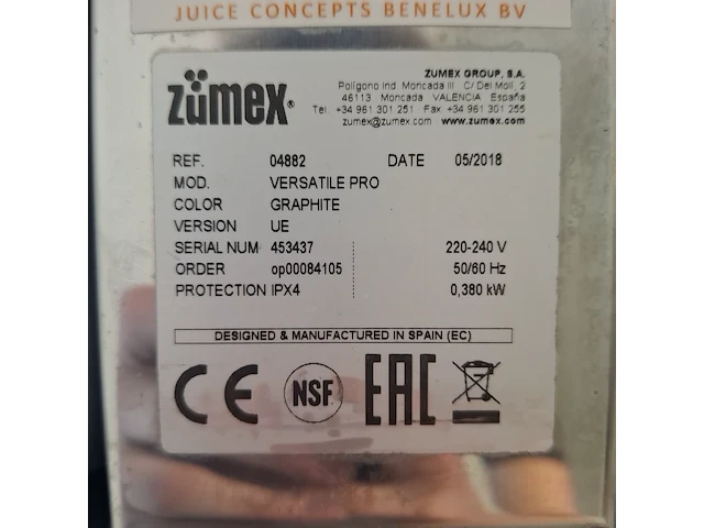 Citruspers, zumex, versatile pro, 2018 - afbeelding 13 van  22