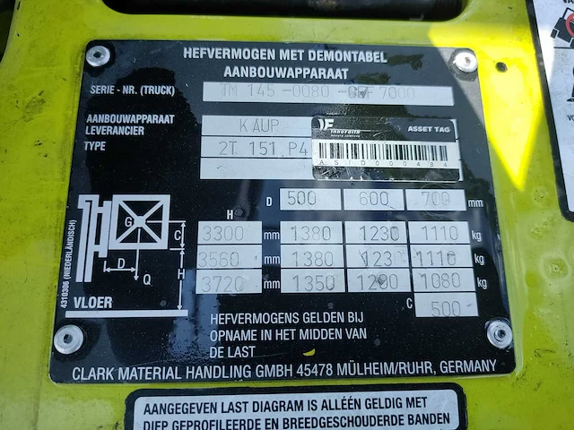 Clarck tm15 - tm15 electrische heftruck - vorkheftruck - afbeelding 7 van  10