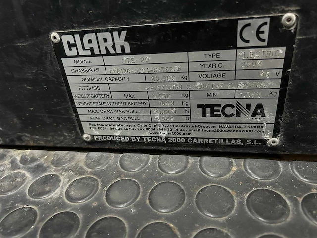 Clark - 2003 - cte20 - industriële trekker - afbeelding 11 van  19