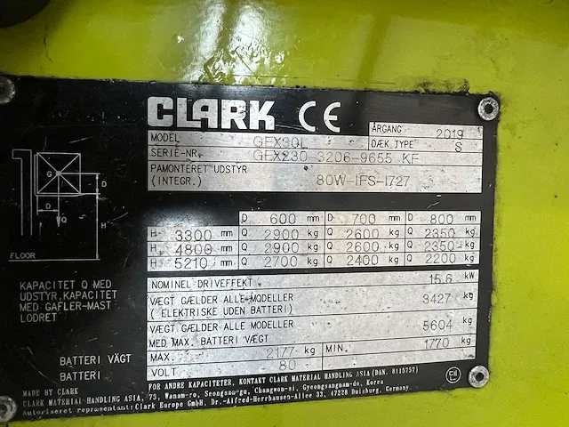 Clark - gex30l - vorkheftruck - afbeelding 2 van  16