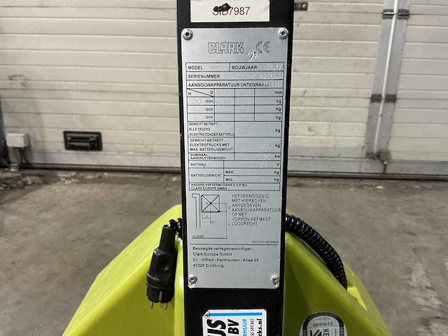 Clark - wp15 - elektrische pallettrucks - 2017 - afbeelding 7 van  8