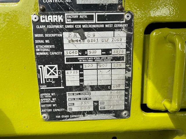 Clark em 15s vorkheftruck - afbeelding 13 van  21