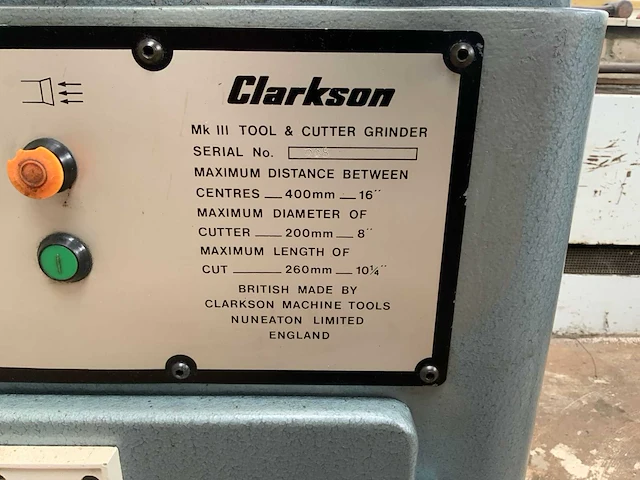 Clarkson mk iii gereedschap slijpmachine - afbeelding 10 van  11