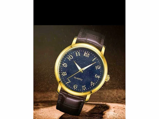 Classy watch - gold / darkblue - polshorloge (10x) - afbeelding 1 van  4