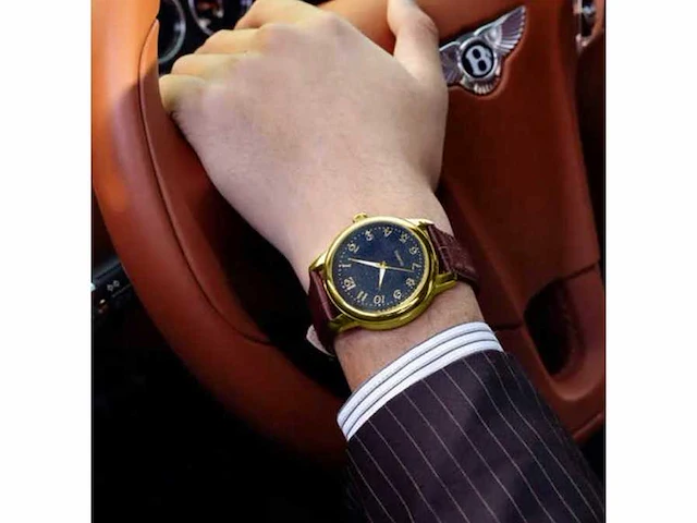 Classy watch - gold / darkblue - polshorloge (10x) - afbeelding 2 van  4