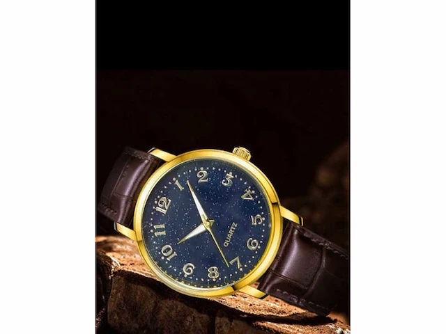 Classy watch - gold / darkblue - polshorloge (10x) - afbeelding 3 van  4