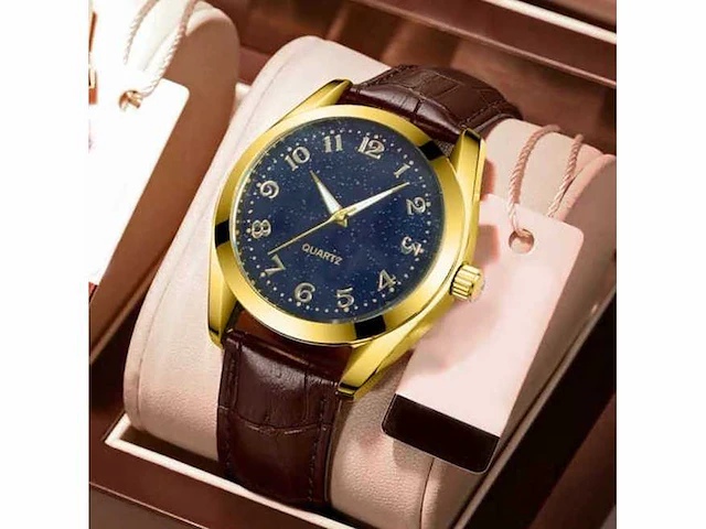 Classy watch - gold / darkblue - polshorloge (10x) - afbeelding 4 van  4