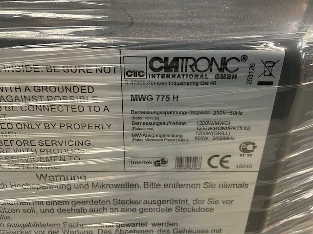 Clatronic magnetron (18x) - afbeelding 6 van  6