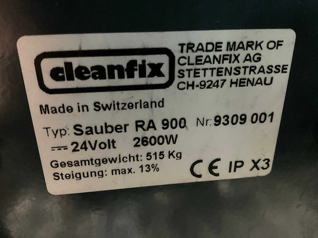 Cleanfix sauber ra900 schrob- zuigmachine - afbeelding 15 van  22