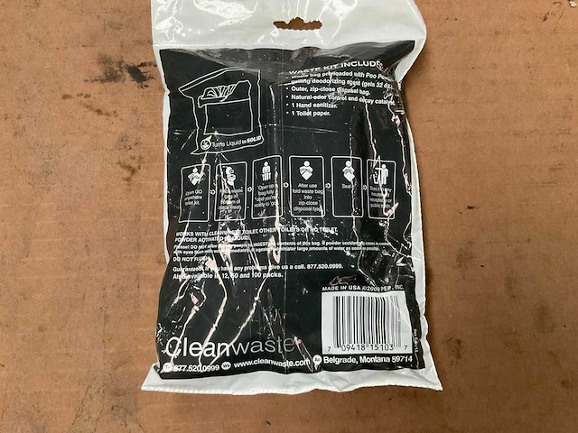 Cleanwaste anywhere toilet kit (200x) - afbeelding 2 van  3