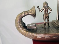 Cleopatra - egyptisch gebronseerd historische boot met slaven - afbeelding 5 van  18