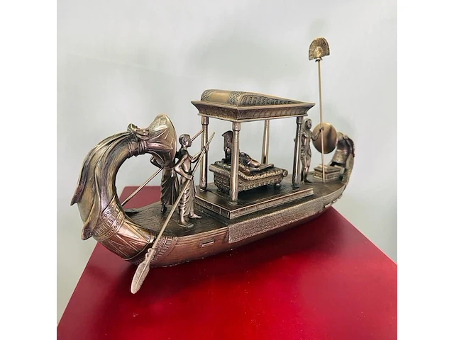 Cleopatra - egyptisch gebronseerd historische boot met slaven - afbeelding 11 van  18