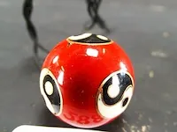 Cloisonne yinyang bol aan koord - afbeelding 2 van  3