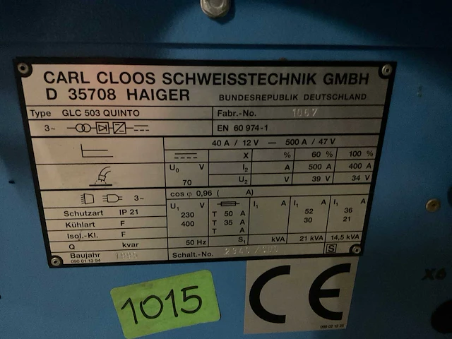 Cloos glc503quinto mig lasapparaat - afbeelding 4 van  4