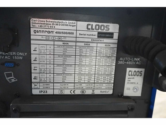 Cloos qineo qintron 500 lasapparaat met cloos wf-100-4 eza feed unit - afbeelding 3 van  12