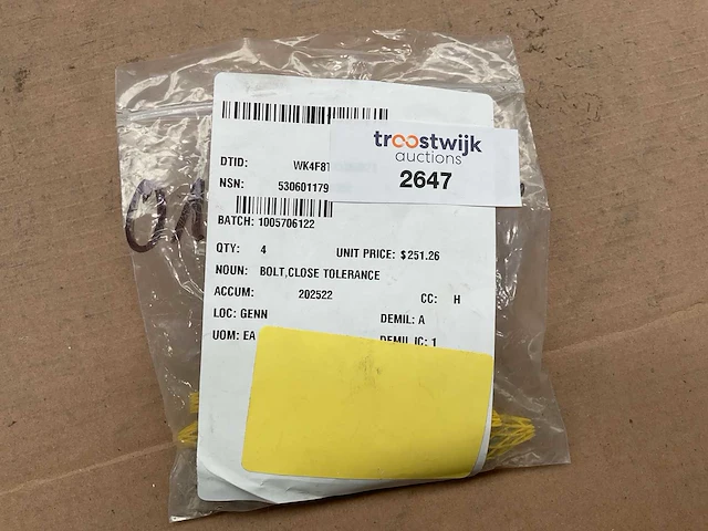 Close tolerance bolt (4x) - afbeelding 4 van  4