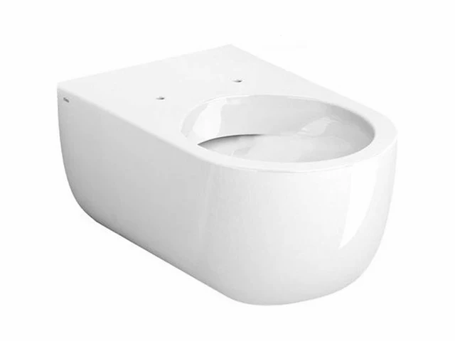 Clou - cl/04.01050 - randloze wandtoilet 37x56cm zonder spoelrand keramiek glanzend wit - afbeelding 1 van  4