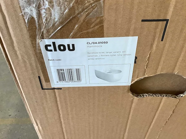 Clou - cl/04.01050 - randloze wandtoilet 37x56cm zonder spoelrand keramiek glanzend wit - afbeelding 2 van  4