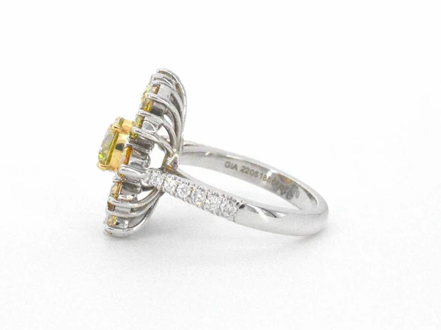 Cluster ring fancy diamant - afbeelding 4 van  15
