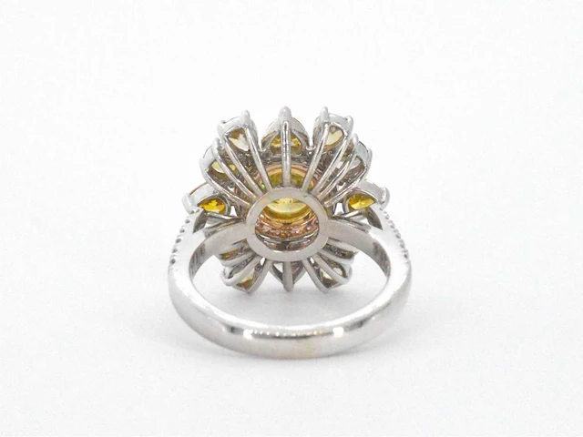 Cluster ring fancy diamant - afbeelding 5 van  15