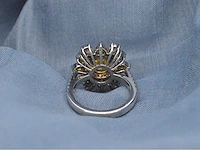 Cluster ring fancy diamant - afbeelding 13 van  15