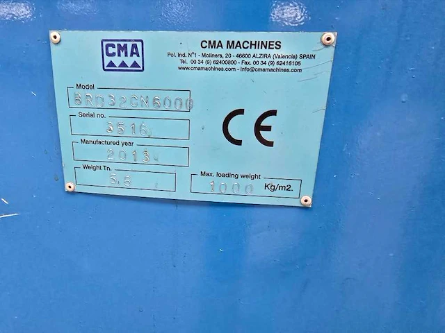 Cma - brd32cn6000 - cnc drilling machine - 2013 - afbeelding 17 van  22